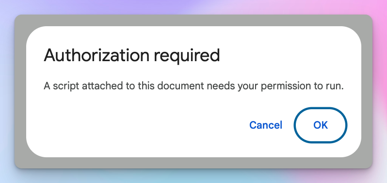 ตัวอย่างการให้สิทธิ์สคริปต์ 1